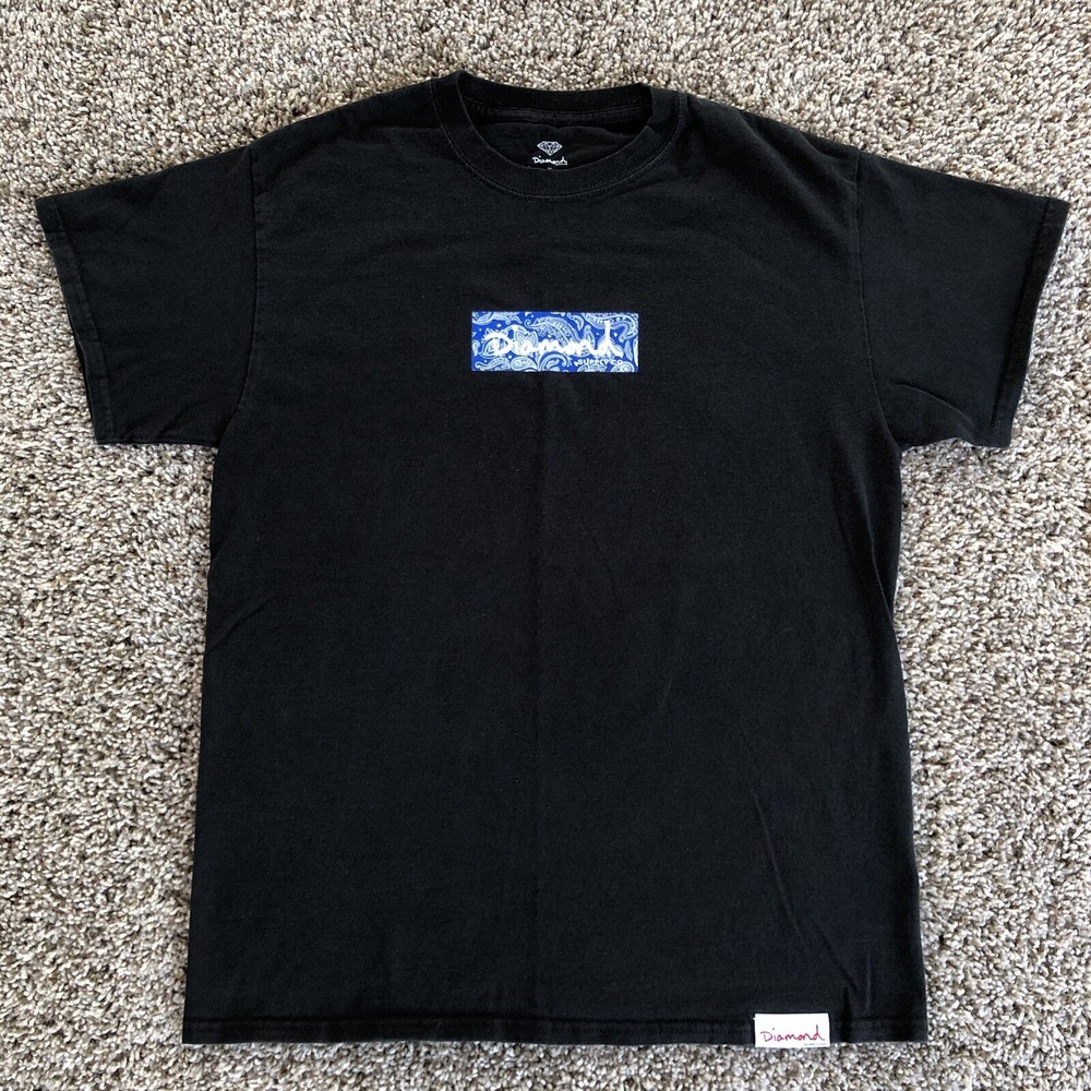 Diamond Supply Co. Tee Shirt Mens Size Medium Paisley Bandana Box Logo Skate Y2K